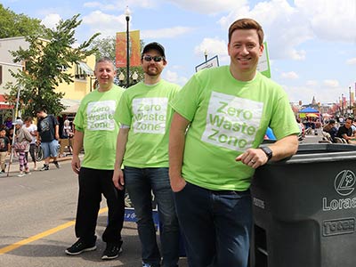 SwiftCapital employees volunteer in the Zero Waste Zone