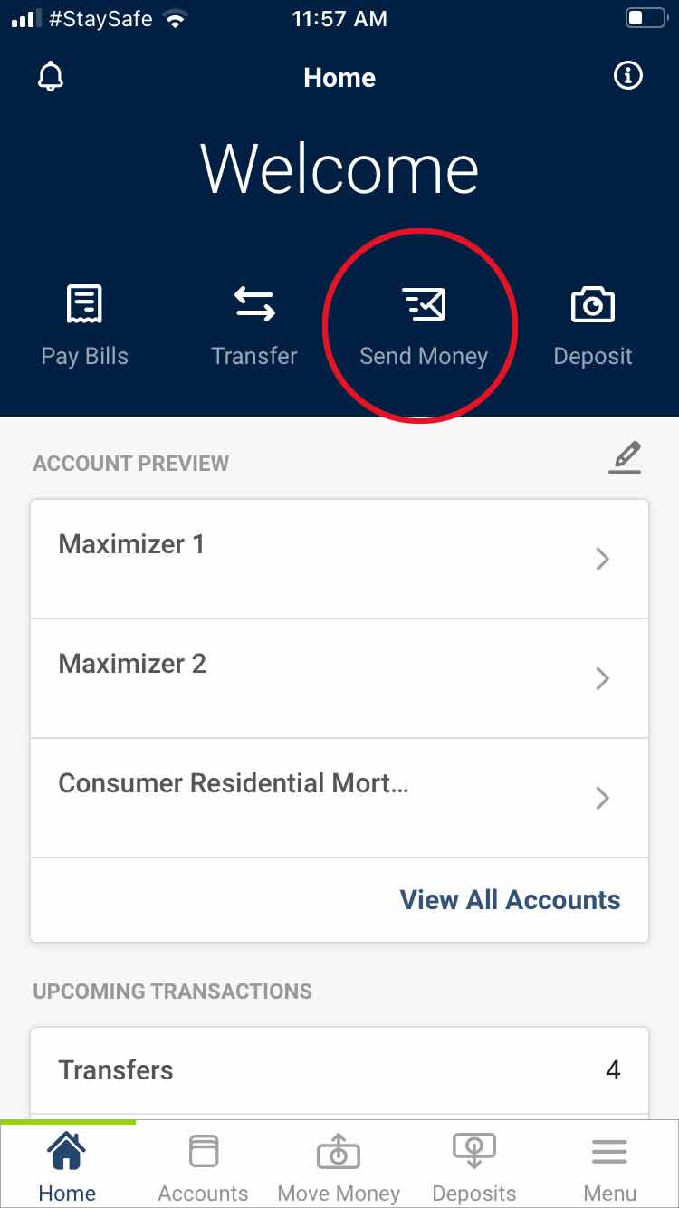 Select Send Money Select Send Money
