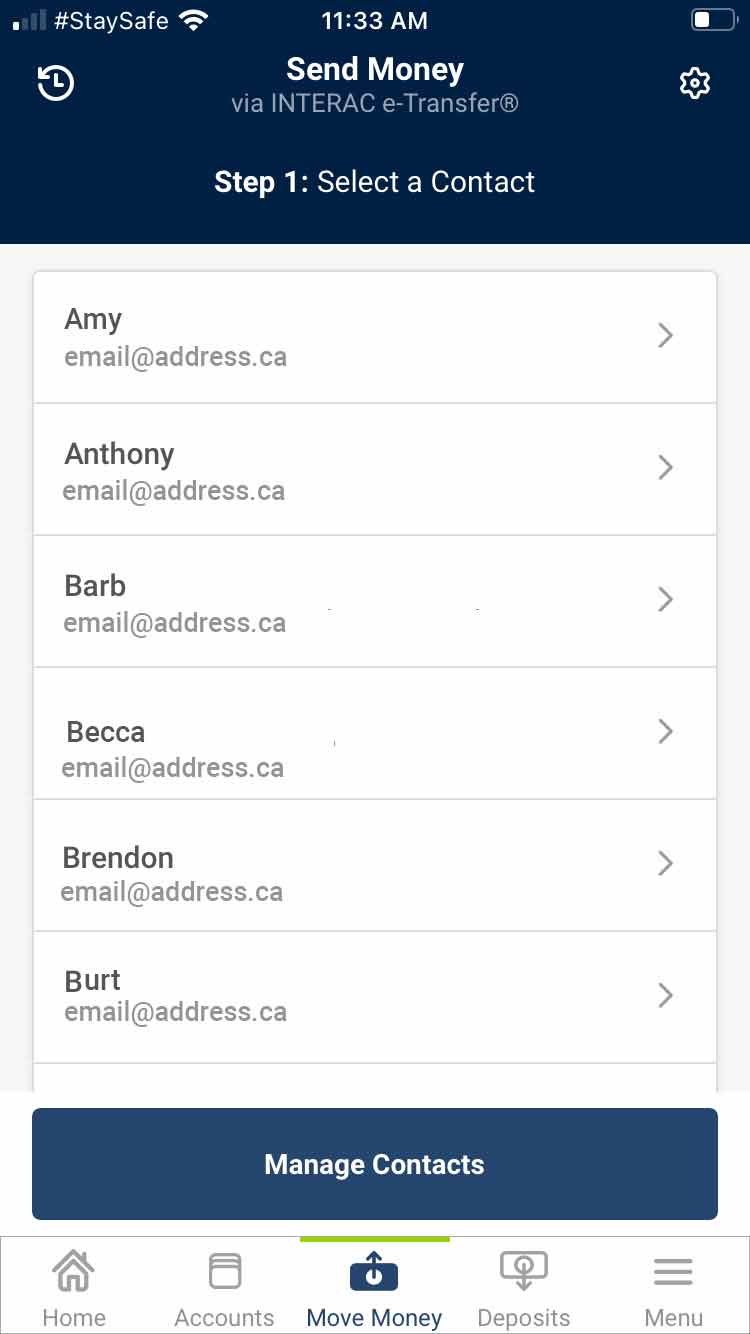 Select a Contact Select a Contact
